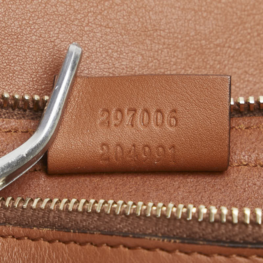 Gucci Horsebit Tassel Tote Bag Handbag Brown Leather - Picture 8 of 9